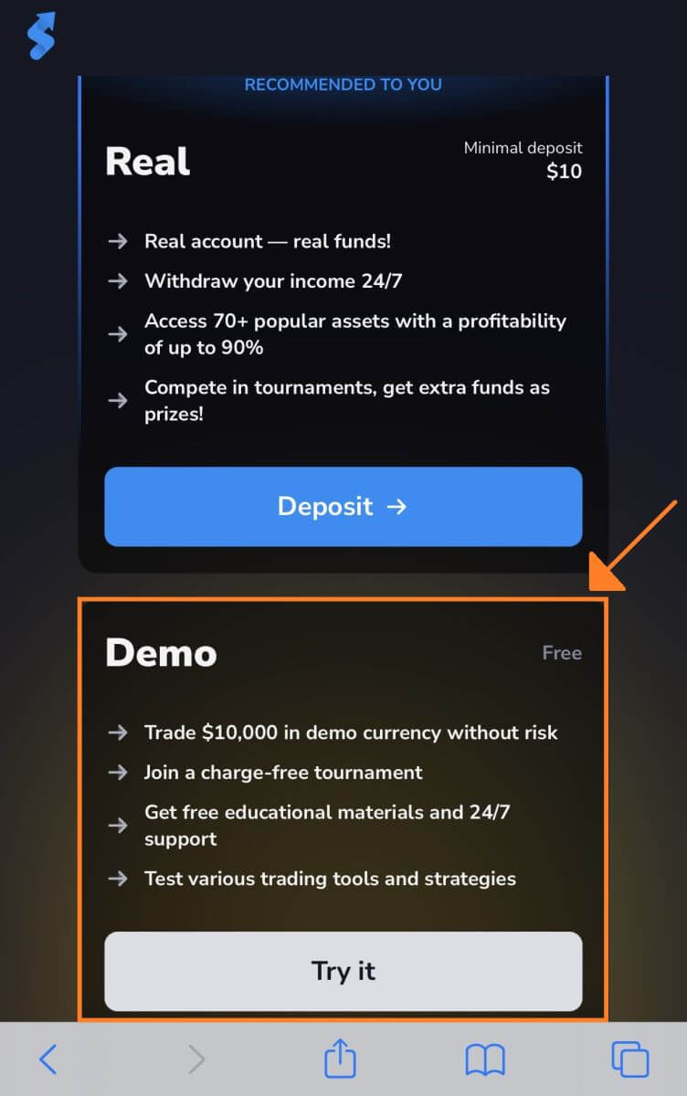 Đăng ký và bắt đầu giao dịch với tài khoản demo trên Stockity Đăng ký và bắt đầu giao dịch với tài khoản demo trên Stockity