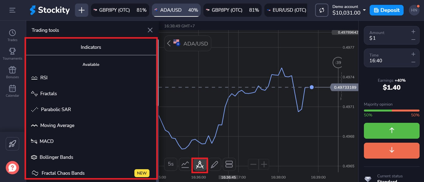 Đăng ký và bắt đầu giao dịch với tài khoản demo trên Stockity